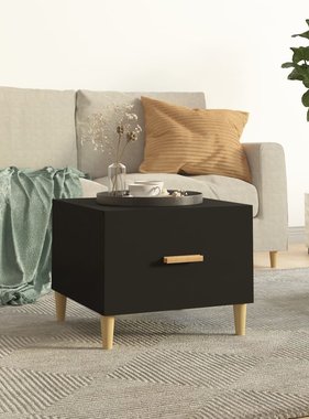 VidaXL Salontafel 50x50x40 cm bewerkt hout zwart