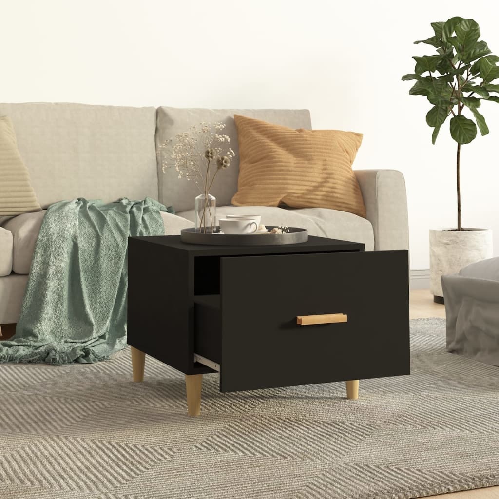 VidaXL Salontafel 50x50x40 cm bewerkt hout zwart