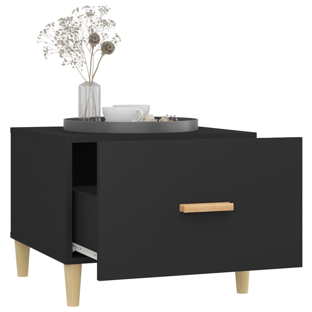 VidaXL Salontafel 50x50x40 cm bewerkt hout zwart