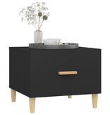 VidaXL Salontafel 50x50x40 cm bewerkt hout zwart