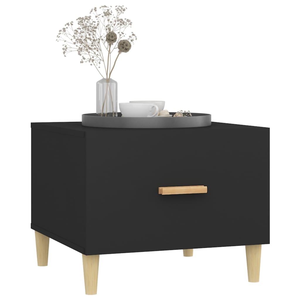 VidaXL Salontafel 50x50x40 cm bewerkt hout zwart