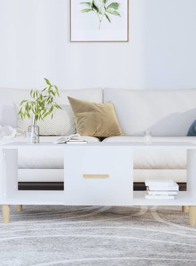 VidaXL Salontafel 102x50x40 cm bewerkt hout wit