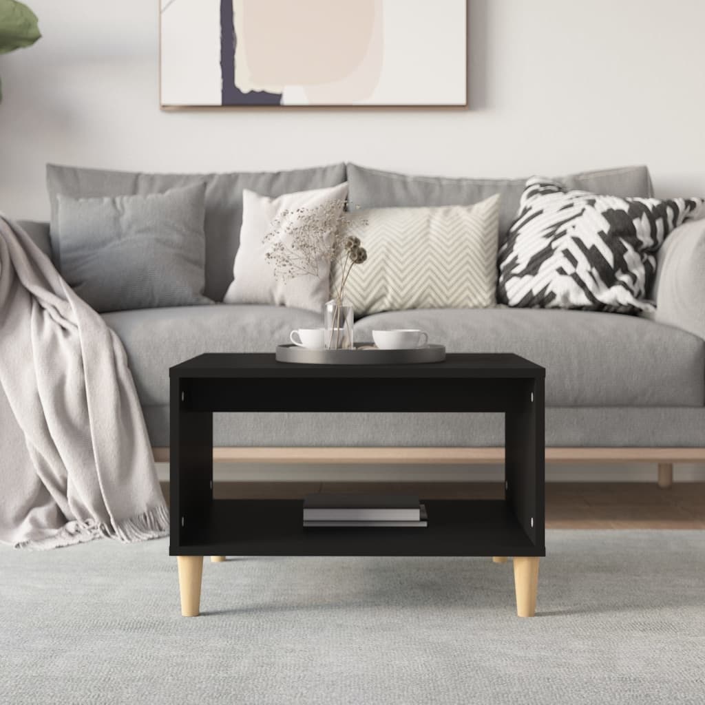 VidaXL Salontafel 60x40x50 cm bewerkt hout zwart