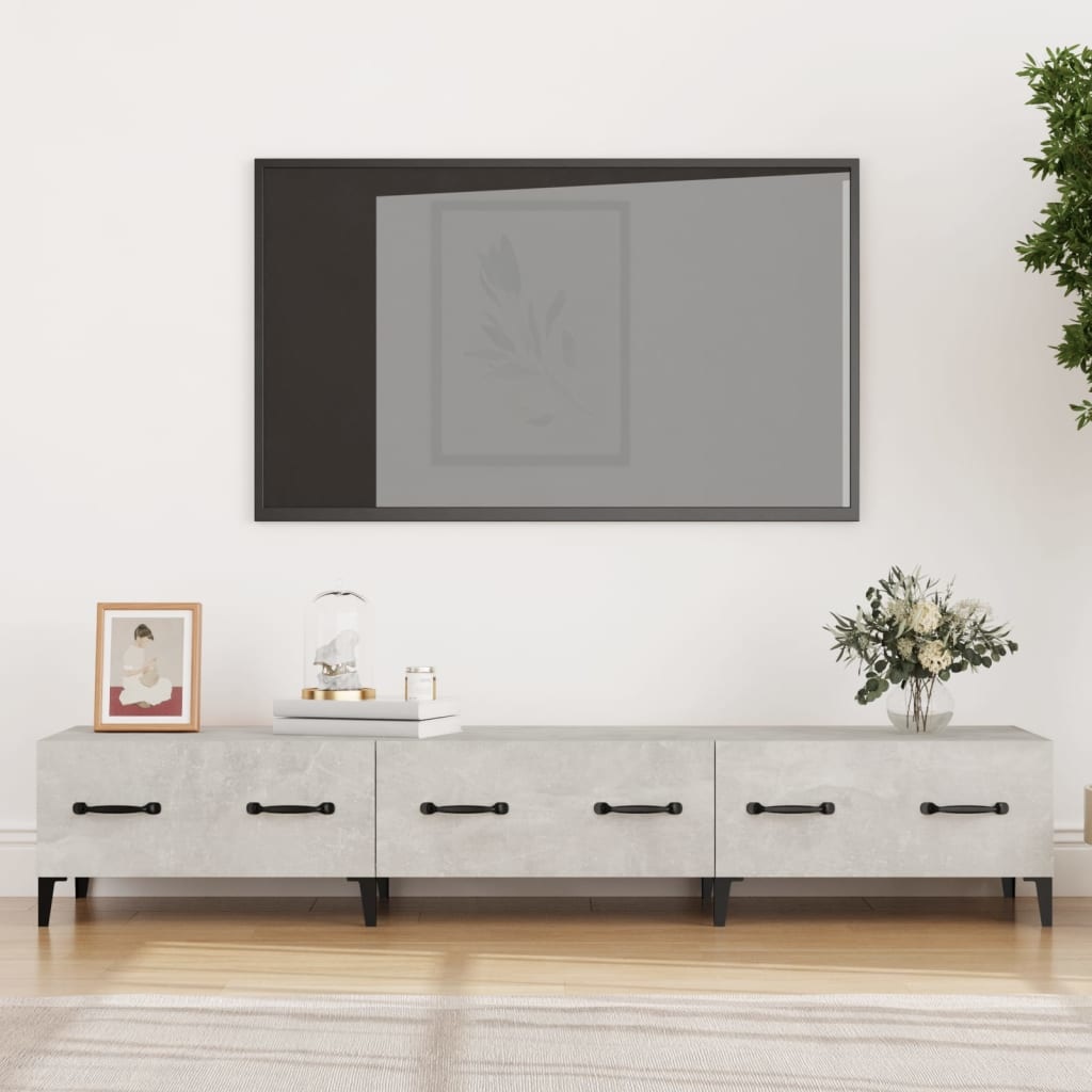 VidaXL Tv-meubel 150x34,5x30 cm bewerkt hout betongrijs