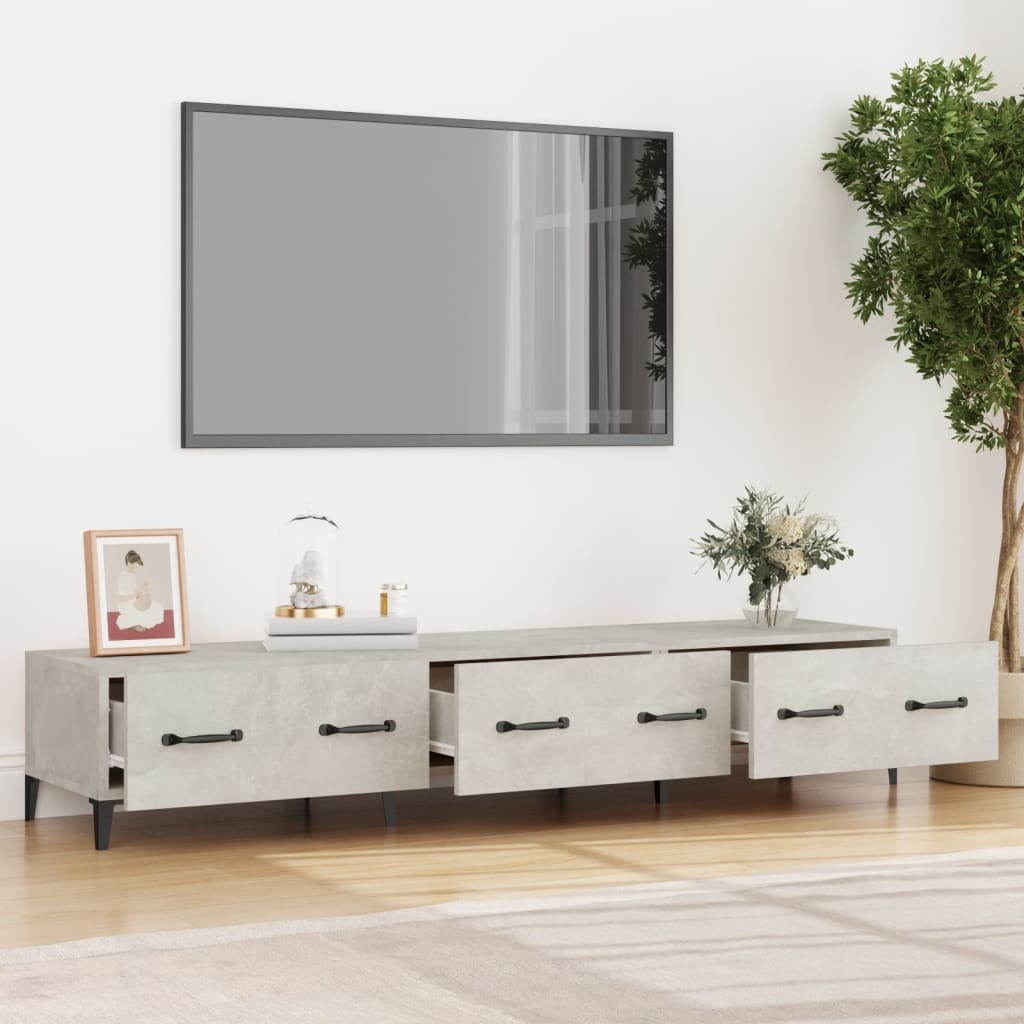 VidaXL Tv-meubel 150x34,5x30 cm bewerkt hout betongrijs