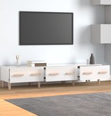 VidaXL Tv-meubel 150x34,5x30 cm bewerkt hout hoogglans wit