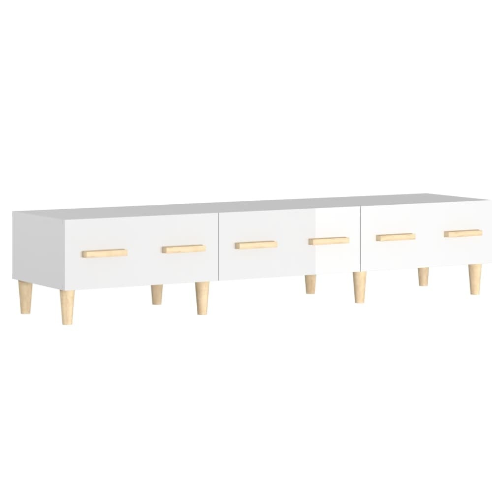 VidaXL Tv-meubel 150x34,5x30 cm bewerkt hout hoogglans wit