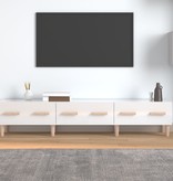 VidaXL Tv-meubel 150x34,5x30 cm bewerkt hout hoogglans wit