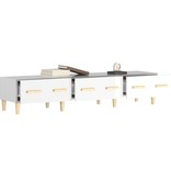 VidaXL Tv-meubel 150x34,5x30 cm bewerkt hout hoogglans wit