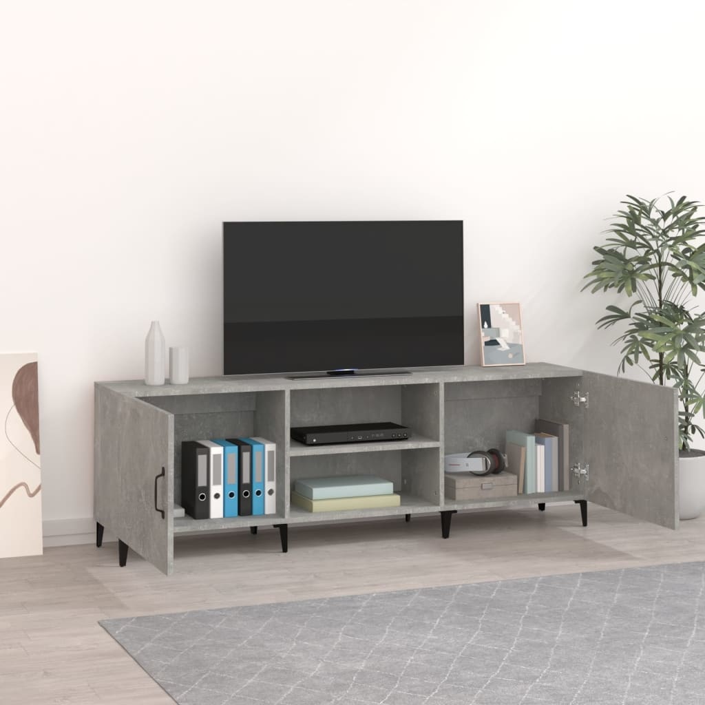 VidaXL Tv-meubel 150x30x50 cm bewerkt hout betongrijs
