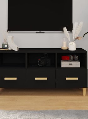 VidaXL Tv-meubel 102x36x50 cm bewerkt hout zwart