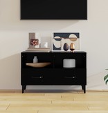 VidaXL Tv-meubel 80x36x50 cm bewerkt hout zwart