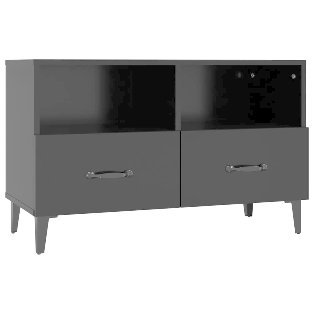 VidaXL Tv-meubel 80x36x50 cm bewerkt hout zwart