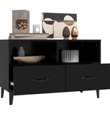 VidaXL Tv-meubel 80x36x50 cm bewerkt hout zwart