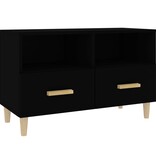 VidaXL Tv-meubel 80x36x50 cm bewerkt hout zwart