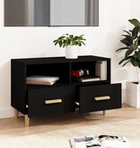 VidaXL Tv-meubel 80x36x50 cm bewerkt hout zwart