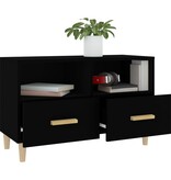 VidaXL Tv-meubel 80x36x50 cm bewerkt hout zwart