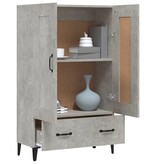 VidaXL Hoge kast 70x31x115 cm bewerkt hout betongrijs