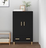 VidaXL Hoge kast 70x31x115 cm bewerkt hout zwart