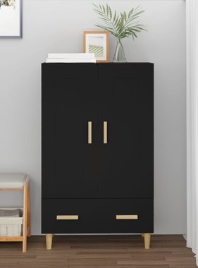 VidaXL Hoge kast 70x31x115 cm bewerkt hout zwart