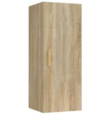 vidaXL Wandkast 34,5x34x90 cm bewerkt hout sonoma eikenkleurig