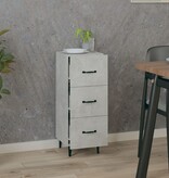 VidaXL Dressoir 34,5x34x90 cm bewerkt hout betongrijs