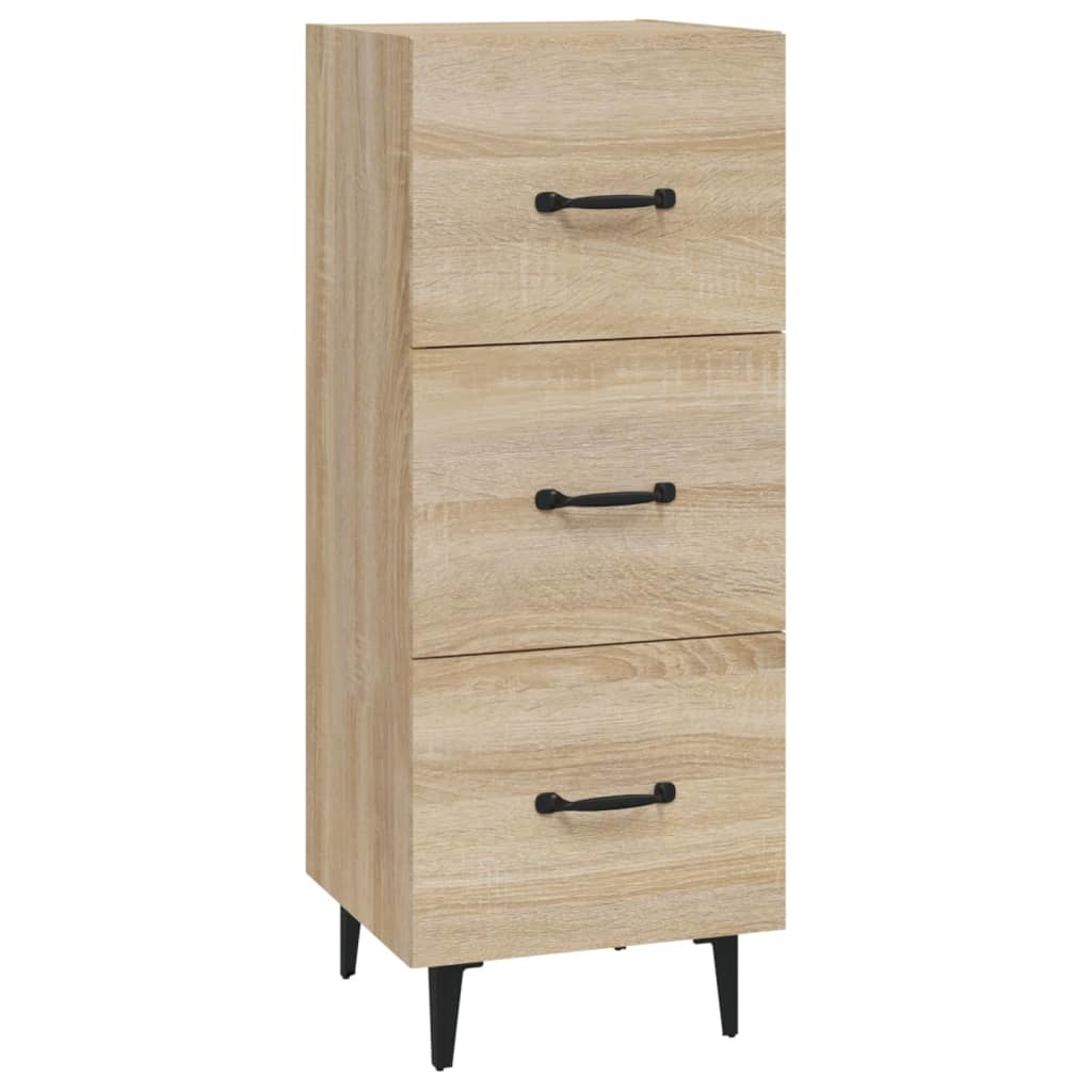 vidaXL Dressoir 34,5x34x90 cm bewerkt hout sonoma eiken