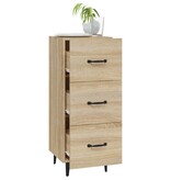 vidaXL Dressoir 34,5x34x90 cm bewerkt hout sonoma eiken