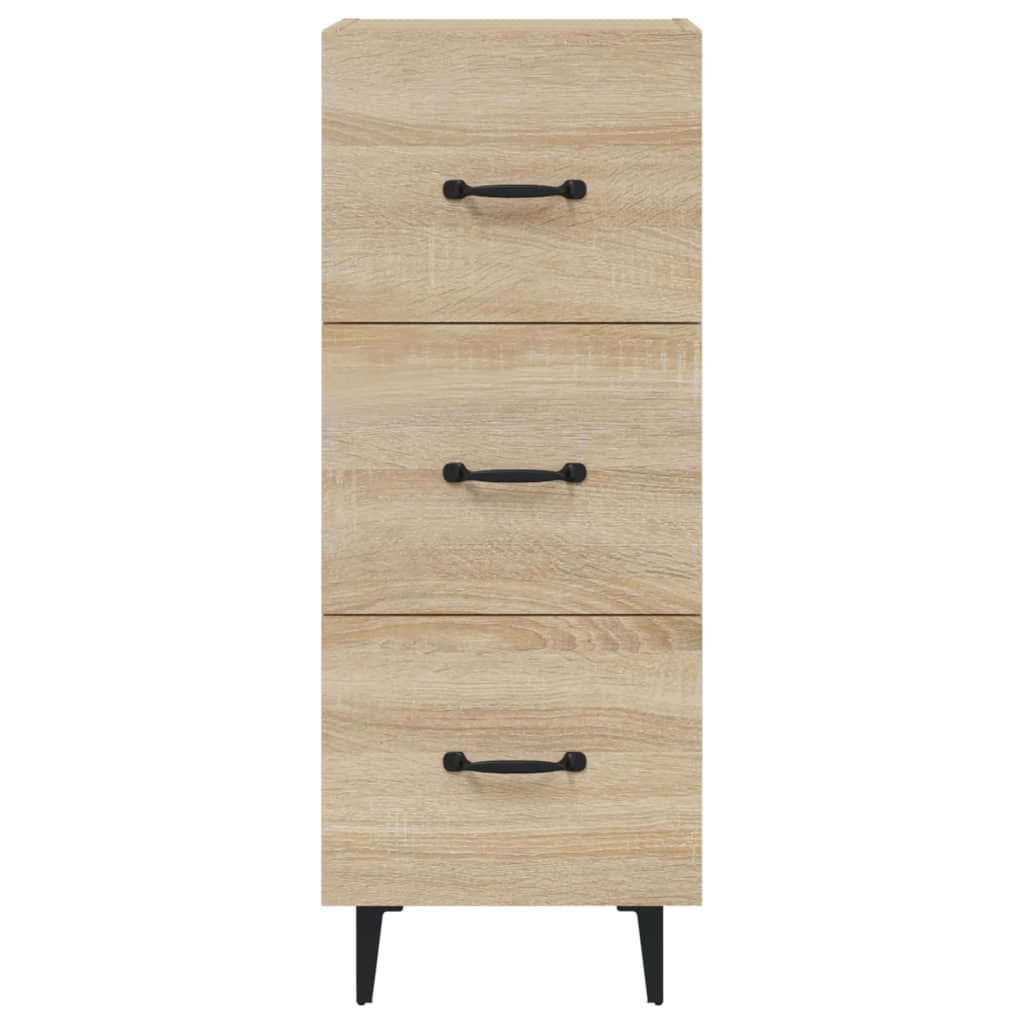 vidaXL Dressoir 34,5x34x90 cm bewerkt hout sonoma eiken