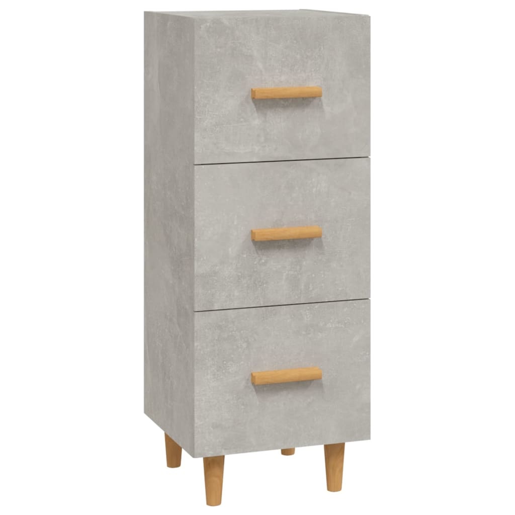 VidaXL Dressoir 34,5x34x90 cm bewerkt hout betongrijs
