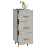 VidaXL Dressoir 34,5x34x90 cm bewerkt hout betongrijs