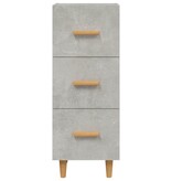 VidaXL Dressoir 34,5x34x90 cm bewerkt hout betongrijs