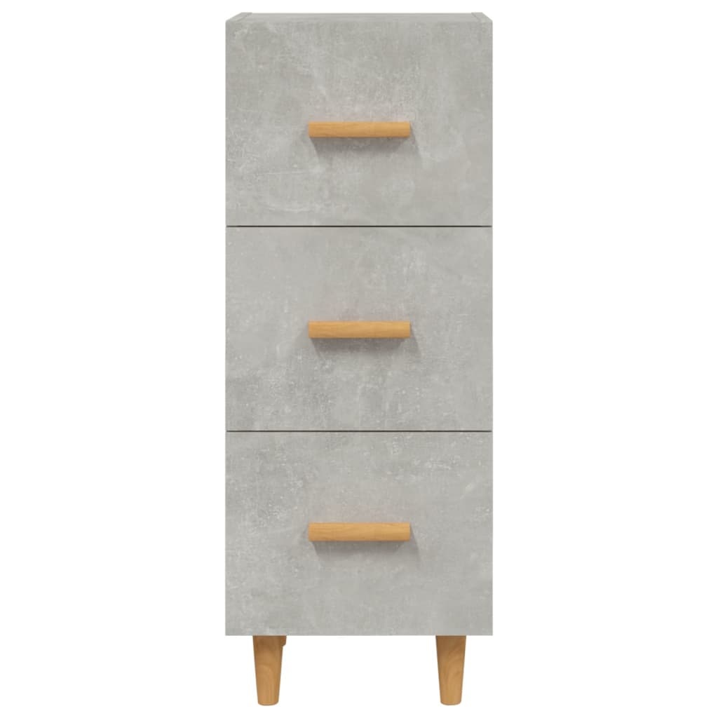 VidaXL Dressoir 34,5x34x90 cm bewerkt hout betongrijs