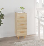 VidaXL Dressoir 34,5x34x90 cm bewerkt hout sonoma eiken