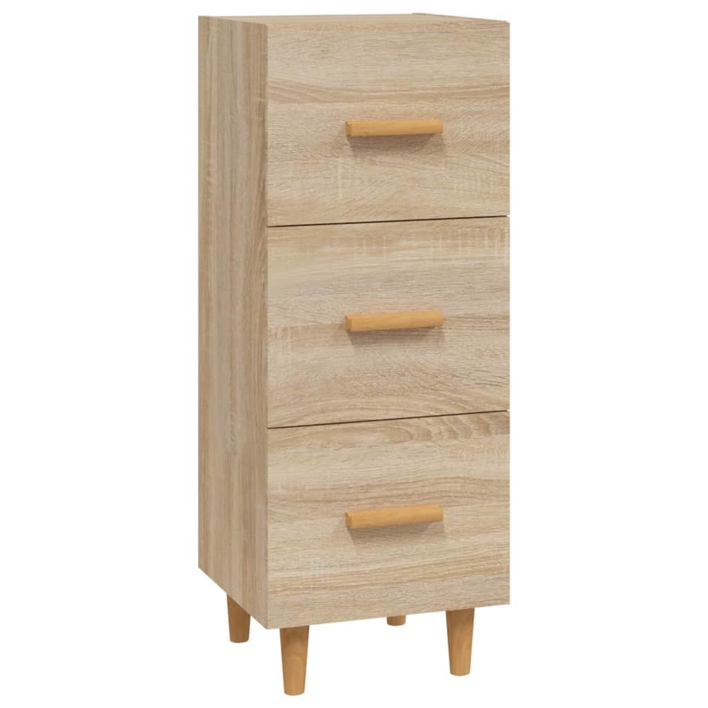 vidaXL Dressoir 34,5x34x90 cm bewerkt hout sonoma eiken