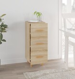 VidaXL Dressoir 34,5x34x90 cm bewerkt hout sonoma eiken