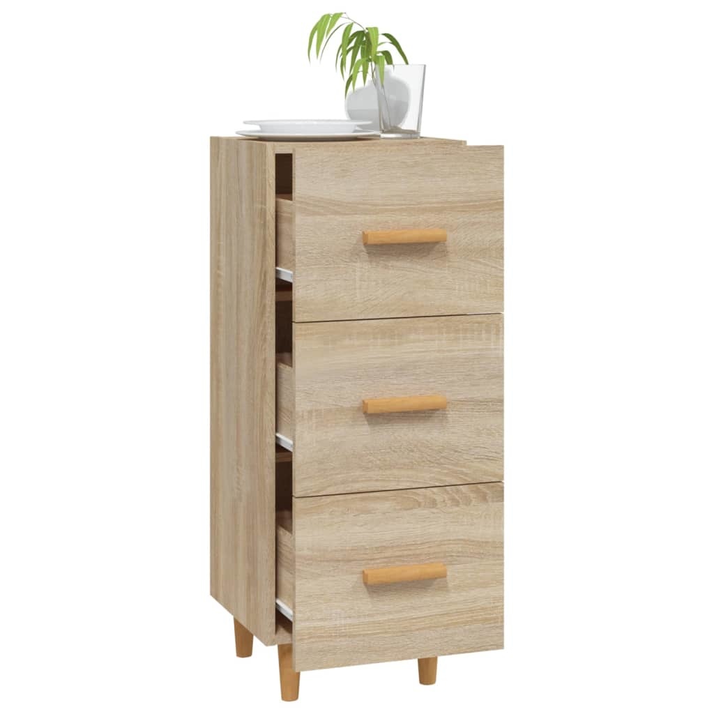 VidaXL Dressoir 34,5x34x90 cm bewerkt hout sonoma eiken