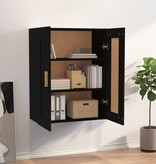 VidaXL Wandkast 69,5x32,5x90 cm bewerkt hout zwart