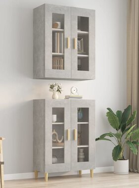 VidaXL Hangkast 69,5x34x90 cm betongrijs