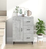 VidaXL Dressoir 69,5x34x90 cm bewerkt hout betongrijs