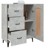 VidaXL Dressoir 69,5x34x90 cm bewerkt hout betongrijs