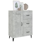 VidaXL Dressoir 69,5x34x90 cm bewerkt hout betongrijs