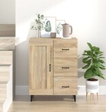 VidaXL Dressoir 69,5x34x90 cm bewerkt hout sonoma eikenkleurig
