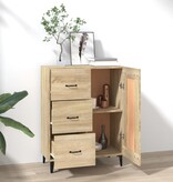 VidaXL Dressoir 69,5x34x90 cm bewerkt hout sonoma eikenkleurig