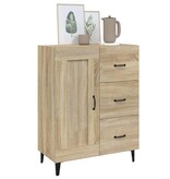VidaXL Dressoir 69,5x34x90 cm bewerkt hout sonoma eikenkleurig