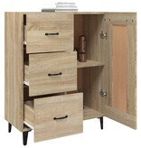 VidaXL Dressoir 69,5x34x90 cm bewerkt hout sonoma eikenkleurig