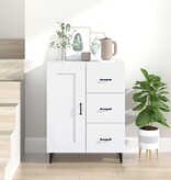 VidaXL Dressoir 69,5x34x90 cm bewerkt hout wit