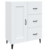 VidaXL Dressoir 69,5x34x90 cm bewerkt hout wit