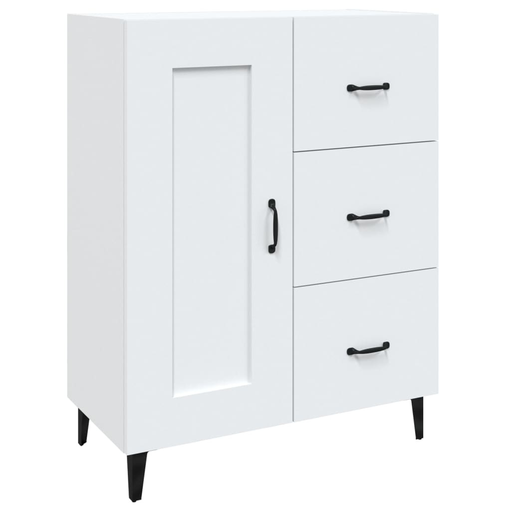 VidaXL Dressoir 69,5x34x90 cm bewerkt hout wit