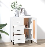VidaXL Dressoir 69,5x34x90 cm bewerkt hout wit